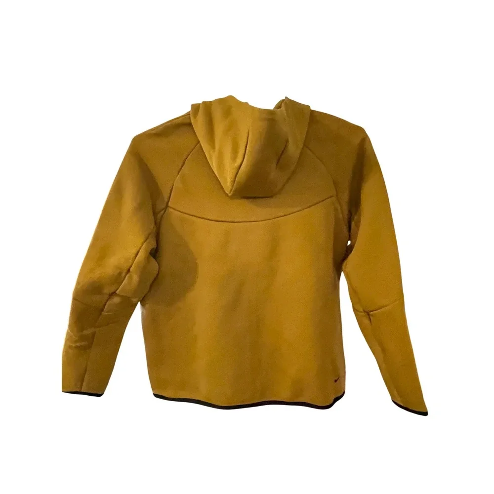 Nike Mens Tech Fleece Full Zip Hoodie Mustard Yellow HV0949-352 XXL NWT